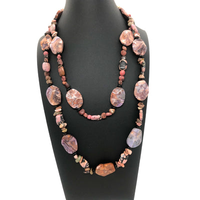 After the Rain Necklace - Marbleized Stone Necklace - Earthy & Textured Design